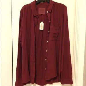 Maroon Buttonup